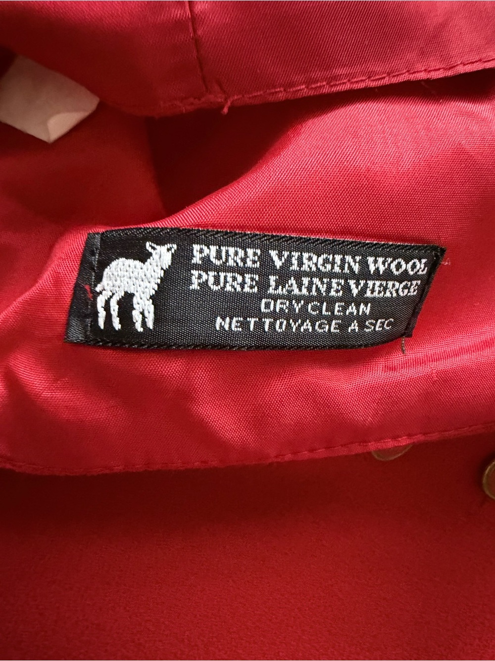 Vintage Amoretti 100% Wool Red Waistcoat Vest Made in Canada Unisex - Picture 6 of 6